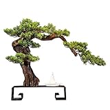 Dekorative Künstliche Blumen Bonsai, Künstliche einladende Kiefer Topfpflanze Ornament Simulationsbaum für Hochzeiten im Freien und im Innenbereich/Büro/Heimtextilien