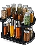 LINFELDT® Drehbares Gewürzregal Stehend - TOP 360° DREHTELLER ORGANIZER | Gewürzkarussell Drehbar - Küchenorganizer | Rotierendes Lagerregal, Drehteller Kühlschrank, Drehregal