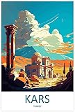 AkanYa Wandkunst Kars Vintage-Reiseposter, Wandkunst, Leinwandgemälde, dekorative Gemälde, Schlafzimmer-Dekoration, Zuhause 60x90cm Rahmenlos