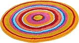 Kleine Wolke Badteppich Mandala, Multicolor 80 cm rund Multicolor