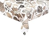 beties Zauberwald XL Mitteldecke ca. 130x200 cm Tischdecke hochwertig & angenehm aus 100% Baumwolle (Taupe)