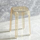 XIALIUXIA Badhocker, Hochwertiger Hocker in Modernem Design, Aus Stabilem PP, Belastbar Bis 300LB, Höhe 30/45 cm, Ideal Für Badezimmer,E,45CM