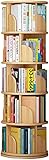 Dlmeda 4/5 Etagen, 360° drehbar, weißes Bücherregal, stapelbare Regale, Bücherregal, Organizer, CD- und DVD-Aufbewahrung, Wohnzimmer und Büro, weiß (Color : Wood, Size : 40 * 160cm)