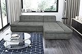 DOMO. collection Moric Couch, Ecksofa, Eckcouch, Sofa in L-Form, grau, 300 x 172 x 80 cm