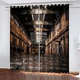 Gardinen Mit Ösen - 3D Ölgemälde Londoner Roter Bus Druck Muster Verdunkelungsvorhang Blickdichte Vorhänge Fensterdekoration Vorhang Für Schlafzimmer Wohnzimmer 214X264Cm 2 Stück
