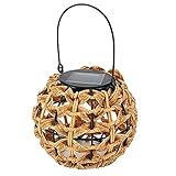 Solar Rattan Laterne | Solar Laterne Wasserdicht Außen mit Griff - Der dekorative Garten Wasserdicht Licht Licht Licht Rattan Tischlampe für Angxiong Dekoration