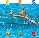 Tauchring Kinder,3 Große Tauchring,Unterwasser Pool Spielzeug,Tauchringe zum Durchtauchen,Pool Spielzeug Tauchringe,Tauchringe für Unterwasser,Schwimmbadspielzeug,Tauchringe,Schwimmen Spielzeug