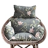 Hängesessel Kissen Mit Kopfkissen, Stuhlkissen Für Hängesessel, Polster & Baumwolle Sitzkissen Polster Auflage Für Polyrattan/Rattan Hängeschaukel, Hängekorb, Schaukel Korb, Rückenkissen - Nur Kissen