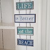 from Then to Now Dekoschild 'Life Is Better At The Beach', Vintage-Design, Metall