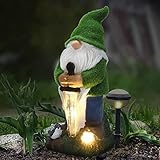 The Enchanted Garden Gartenzwerg Ritter gartenfiguren & gartenstatuen gartendeko für draußen Solar Light gartenzwerge lustig für außen…