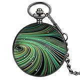 Personalisierte TaschenuhrRetro-Taschenuhr, Sternenhimmel-Design, Taschenuhr, Quarzkette, Wanduhr, Retro-Taschenuhr, Taschenuhren für Herren und Damen (Color : A, Size : One Size)