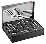 ZWILLING Nottingham Besteck-Set, 68-teilig, Für 12 Personen, 18/10 Edelstahl/Hochwertiger Klingenstahl, Poliert, Silber