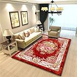 AD6H-CZ Roter Teppich, leicht zu warten Rattan Stuhl Kissen Anti statischer Jungen Teppich Teppich,Rot,80x120cm