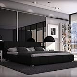 SEDEX Luna Bett 180x200cm / Polsterbett/Designerbett/Kunstleder - schwarz