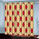 Vorhänge Kinderzimmer Jungen Mädchen Einfache Farbgeometrie Verdunkelung Blickdicht 2Er Set 117X137Cm Verdunkelungsvorhang Thermovorhang Hitzeschutz Fenstergardinen Wohnzimmer Küche Sonnenabweisend