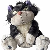 MTSS Disney Cinderella Luzifer Katze Weiches Plüschtier Stofftier Cartoon Prinzessin Kuscheltier Kinder Anime Film Kuscheltiere Puppen Kinder Geschenk Gray-45cm