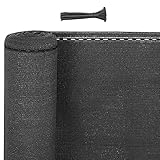 WOLTU Zaunblende Tennisblende 1,2x6m aus 180 g/m² HDPE, Schattiernetz Sichtschutz Windschutz Staubschutz Sonnenschutz Gewebe Netz mit Kabelbinder anthrazit