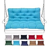 MXYKJO Bench Seat Cushion,Swing Cushions for Outdoor Furniture with Back and Ties, Waterproof & Non-Slip 2-3 Seater Thick Recliner Replacement Cushions,4'' Thick Lounger Chairs Patio Pads
