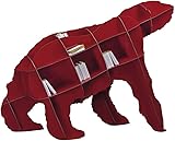 YuegoO Bücherregal, Bücherregal, mehrschichtig, einfach zusammengebautes Bücherregal, kreativer Eisbär, Eckschrank, Buch-Organizer, Regal, Bücherregal, Heimdekoration Zeitschriftenregal