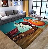 Künstlerische Musik 3D-Druck Teppiche Wohnzimmer Schlafzimmer Teppich Nachttisch Sofa Bereich Teppiche Home Bodenmatte 120x160cm