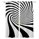 Yanyan Art 2 Paneele, trichterförmig, gestreift, abstrakt, Schlafzimmer, modernes Wohnzimmer, Küche, Vorhänge, Zuhause, Kinderzimmer, Dekor, Fenstervorhänge WxH/2x117x137cm blickdichte vorhänge