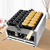 SRMNFADZ Eierbrot-Maker-Maschine, kommerzieller antihaftbeschichteter Blasenwaffel-Maker, elektrischer Pfannkuchen-Maker aus Edelstahl für Restaurant-Café