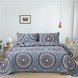 XIUWOUG Tagesdecke Mit Kissen Set,Bettüberwurf Baumwolle Decke, Weiche Tagesdecke, Leichte Kuscheldecke Wohndecken, Gesteppt Quilt Überwurf Für Sofa Bett,230x250