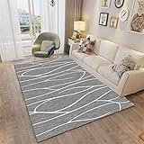 DJHWWD Teppich Wohnzimmer kinderzimmer teppiche Jungs Grauer Wohnzimmerteppich, Schlafzimmerteppich, Arbeitszimmerteppich, verschleißfest deko Teppich deko kinderzimmer 160X230cm