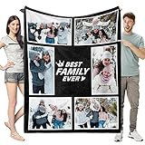 Easycosy Personalisierte Decke Mit Foto Name Personalisierte Kuscheldecke Flauschige Babydecke Geschenk Personalisierte Geschenke für Vater, Mutter, Frauen, Männer, Kinder, Hunde, Freunde