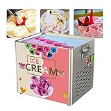 Neue gebratene Eismaschine, kommerzielle elektrische gebratene Joghurt-Eiscreme-Rollenmaschine, 30 * 25 cm quadratische Pfannen braten Smoothies, Sorbet, köstliche Eiscreme-Rollenmaschine für Bars, C