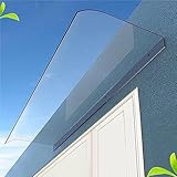 Moderne-Vordach für Haustür,Überdachung 100% Transparentes Polycarbonat Pultbogenvordach,Türvordach,3,5mm Pultvordach,Schneeschutz UV Überdachung Haustür,Leise und langlebig,50x70cm/20''x28''