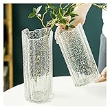 Vase 2pcs Nordic iNS Style Luminous Glasvase transparent und blaues Wasser Ripple Vase Blume Arrangement Wohnzimmer Esstisch Dekoration Blumenvase (Color : A-2PCS)