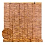 Bambusrollo Outdoor Wetterfest,Bambus Rollo Hochwertiges Fenster,Sichtschutz Bambu Fensterrollo,für Innen und Draußen,Rollläden Jalousie Sonnenschutz,Raffrollo Lichtdurchlässigmit Beschlägen (Size :
