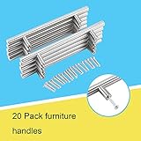 TOPINCN 20 Stück Zuggriff 20 cm Länge 1,2 cm Durchmesser T-Stange Küche Schrank Tür Griff Schrank Schublade Kleiderschrank Möbel Griffe Ziehen Edelstahl Badezimmer Kommode Schublade Griffe