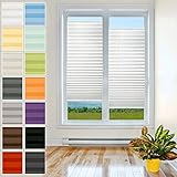 Klemmfix Plissee Ohne Bohren - 40 cm x 70 cm - Plissee Klemmfix Rollo Weiß - Plissees für Fenster - Jalousien zum Klemmen - Plisee Rollo Ohne Bohren Klemmfix - Plisseerollo - Plisses - Plisse