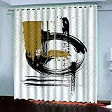 WIRMEC Vorhänge Kinderzimmer Blickdicht Ösenvorhang 2 Stücke H 200 X B 200 cm 3D Abstrakter Goldener Fliegender Kran Muster Gardinen Mit Ösen Verdunkelungsvorhang Schlafzimmer Schallschutz Vorhang