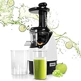 Duronic JE2 Slow Juicer | max. 220 Watt | langsam drehende Kaltpresse | elektrischer Entsafter | Maximaler Nährwert Frischere Nährstoffe und Vitamine für Obst und Gemüse