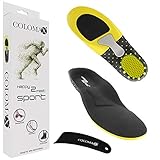 COLOMAX - SPORT - Einlegesohlen ideal für Sport und Alltag - Optimale Dämpfung - Maximaler Halt - Für Damen & Herren, Schwarz, 43 - 46 EU / L