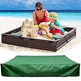 chimoo sandkasten abdeckung 150x150 Wasserdicht abdeckung sandkasten sandkastenabdeckung mit kordelzug sandkasten mit abdeckung Spielzeug sandkastenplane,abdeckplane sandkasten für Pool,Terrase,Garten