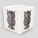 SULTAN KERZEN | Vierseitig bedruckte Box-Kerze | Eule Motiv-Kerze | kerzen bedrucken | Nachhaltige Geschenke | XXL Kerze | Geschenkkerzen || Deko Kerze | Handmade in Germany.