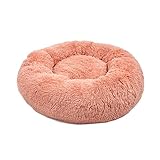 lionto Hundebett rund Hundekissen Hundesofa Katzenbett Donut, (S) 40 cm Ø rosa