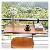 SXFYWYM Balkon-Hängetisch, Terrassen-Balkon-Hängetisch, Klappbarer Wandtisch Für Den Außenbereich, Klapptisch, Wasserdichter Holz-Hänge-Balkontisch, Hängendes Klappgeländer Für Terrasse