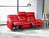 Mapo Möbel Voll-Leder Fernsehsofa Relaxsofa 3-Sitzer 5130-3-8401