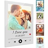 SCHILDER HIMMEL - Personalisiertes Song Cover Musik Bild als Geschenk aus Echt GLAS oder Acrylglas ideal für Frauen & Männer - personalisiert mit Wunsch Foto und Wunsch Text