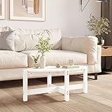 TALCUS Möbel mit Couchtisch weiß 87x48x35 cm Kiefer massiv