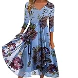 Abendkleidung Damen Damen Casual Fashion Chiffon V-Ausschnitt, langärmliges Kleid mit großem Saum Damen Winter Kleider Kurz