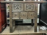 OPIUM OUTLET Konsole Konsolentisch Telefon-Tisch Kommode Sideboard Möbel Holz Antik Vintage asiatisch chinesisch orientalisch Schubfächer