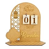 Ramadan Kalender aus Holz, Rustikaler 30 Tage Countdown Ramadan Kalender Kinder, Ramadan Adventskalender Eid, Ramadan-Kalender Elegante Mubarak Ramadan Deko