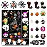 Halloween Dekorationen Set Mit 41 Halloween Hängekugeln Christbaumschmuck Bunter Bruchsicherer Anhänger Für Party