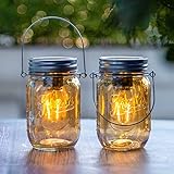 Gartendeko Für Draußen,Outdoor Tischlampe Kabellos Led Tischleuchte Kabellos Batteriebetriebene Akku Tischlampe mit Timer Laternen für Innen und Außen Deko für Garten Kamin Flur Treppe 2er Bernstein